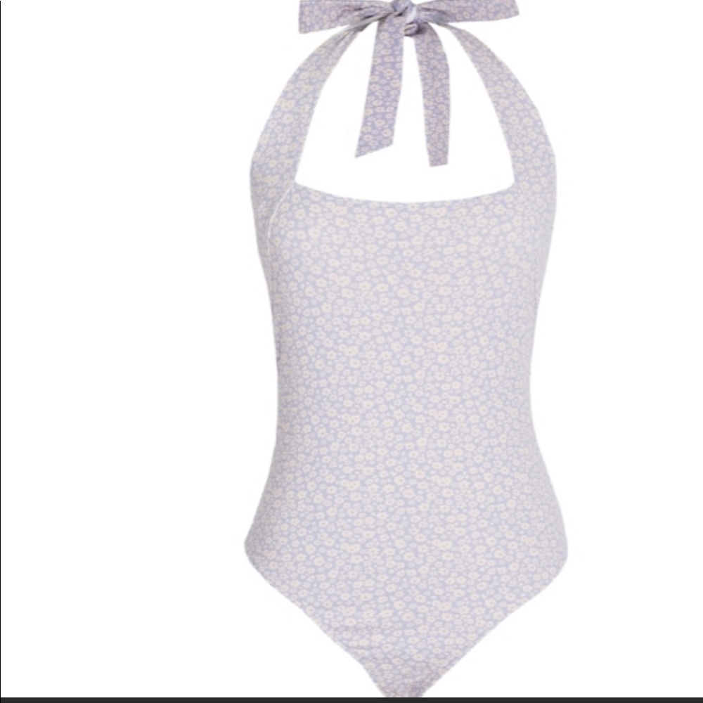 Free people lilac floral Bodysuit